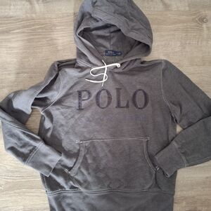 Ralph Lauren grey hoodie sweatshirt Size M #preppy #loungewear